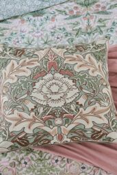 Morris & Co 'Strawberry Thief - Severne' Cushion 50X50cm in Light Pink - Size: 50X50 cm - thumbnail 2