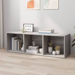 Berkfield Home Book Cabinet/TV Cabinet Grey Sonoma 36x30x114 cm Engineered Wood - Size: 36 x 30 x 114 cm - thumbnail 6