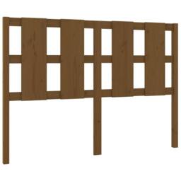 Berkfield Home Beautiful Bed Headboard Honey Brown 145.5x4x100 cm Solid Wood Pine - thumbnail 3