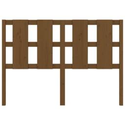 Berkfield Home Beautiful Bed Headboard Honey Brown 145.5x4x100 cm Solid Wood Pine - thumbnail 4