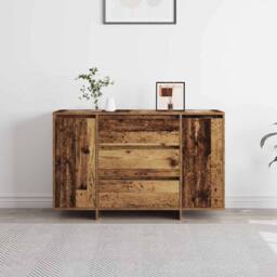 Berkfield Home Sideboard Old Wood 120x41x75 cm Engineered Wood in Brown - Size: 120 x 41 x 75 cm - thumbnail 4