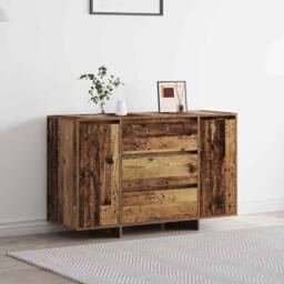 Berkfield Home Sideboard Old Wood 120x41x75 cm Engineered Wood in Brown - Size: 120 x 41 x 75 cm - thumbnail 2