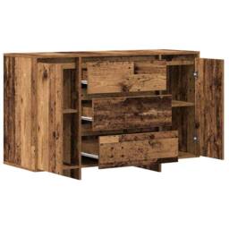 Berkfield Home Sideboard Old Wood 120x41x75 cm Engineered Wood in Brown - Size: 120 x 41 x 75 cm - thumbnail 5