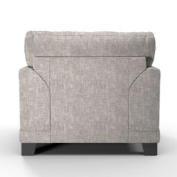 Furnishings For Less UK Hilliard Fullback Fabric Single Seater Armchair Charcoal or Mist in Beige - thumbnail 4