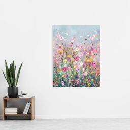 "Artery8 Delicate Wildflower Field Floral Painting Wall Art Print - Size: W24"" x H32""" - thumbnail 4