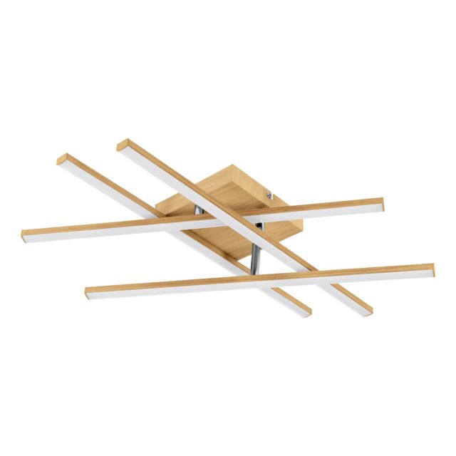 Eglo Lasana 4 Modern LED Wall or Ceiling Light WBS in Brown - image 1