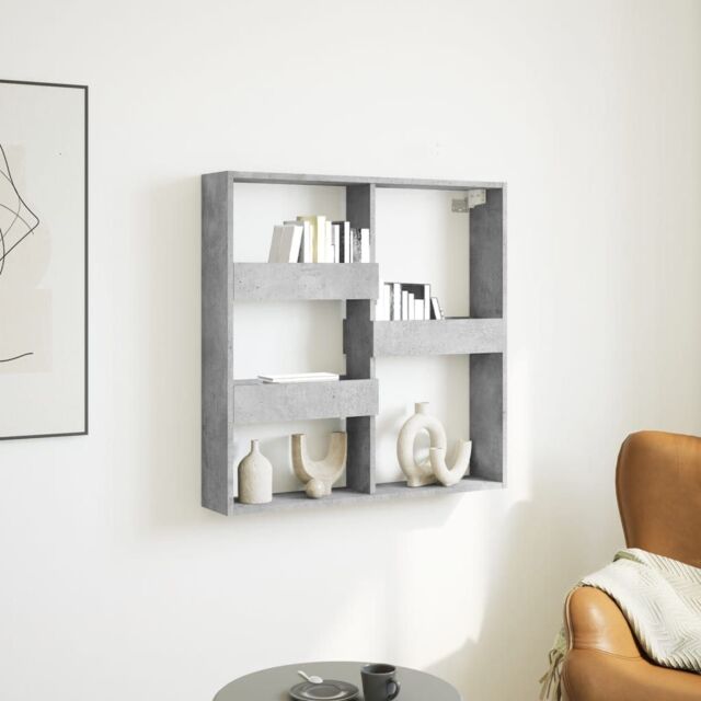 Berkfield Home Wall Cabinet Concrete Grey 80x15x80 cm Engineered Wood - Size: 80 x 15 x 80 cm - image 1