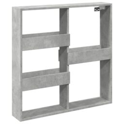 Berkfield Home Wall Cabinet Concrete Grey 80x15x80 cm Engineered Wood - Size: 80 x 15 x 80 cm - thumbnail 2