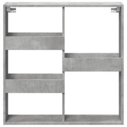 Berkfield Home Wall Cabinet Concrete Grey 80x15x80 cm Engineered Wood - Size: 80 x 15 x 80 cm - thumbnail 4
