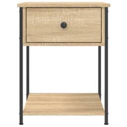 Berkfield Home Bedside Tables 2 pcs Sonoma Oak 44x45x58 cm Engineered Wood in Light Tan - Size: 44 x 45 x 58 cm - thumbnail 7