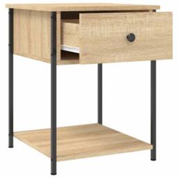 Berkfield Home Bedside Tables 2 pcs Sonoma Oak 44x45x58 cm Engineered Wood in Light Tan - Size: 44 x 45 x 58 cm - thumbnail 6