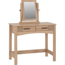 Seconique Tessa 2 Drawer Dressing Table Set - Natural Oak Effect in Light Oak - thumbnail 2