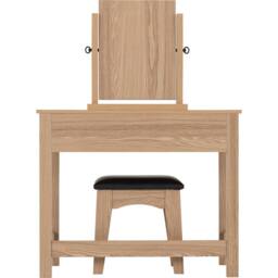 Seconique Tessa 2 Drawer Dressing Table Set - Natural Oak Effect in Light Oak - thumbnail 7