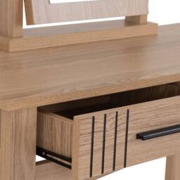 Seconique Tessa 2 Drawer Dressing Table Set - Natural Oak Effect in Light Oak - thumbnail 8
