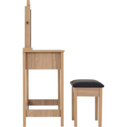 Seconique Tessa 2 Drawer Dressing Table Set - Natural Oak Effect in Light Oak - thumbnail 6