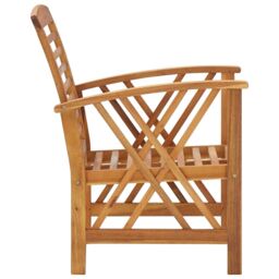 Berkfield Home 4 Piece Garden Lounge Set Solid Acacia Wood in Brown - thumbnail 6