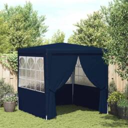 Berkfield Home Professional Party Tent with Side Walls 2.5x2.5 m Blue 90 g/m ² - thumbnail 2