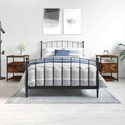Berkfield Home Bedside Cabinets 2 pcs Smoked Oak 40x42x56 cm Engineered Wood in Brown - Size: 40 x 42 x 56 cm - thumbnail 2