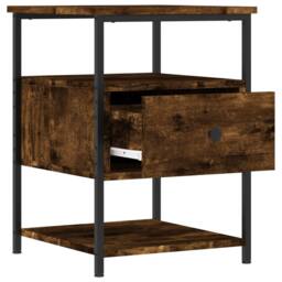 Berkfield Home Bedside Cabinets 2 pcs Smoked Oak 40x42x56 cm Engineered Wood in Brown - Size: 40 x 42 x 56 cm - thumbnail 6