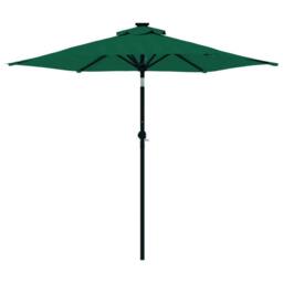 Berkfield Home Comfortable Garden Parasol with Steel Pole Green 225x225x212 cm - Size: 225 x 225 x 212 cm - thumbnail 4