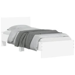 Berkfield Home Bed Frame without Mattress with LED Lights White 90x190 cm Single - thumbnail 6