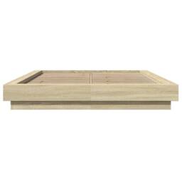 Berkfield Home Bed Frame without Mattress Sonoma Oak 140x200 cm in Light Tan - thumbnail 4