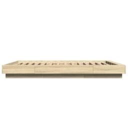 Berkfield Home Bed Frame without Mattress Sonoma Oak 140x200 cm in Light Tan - thumbnail 5