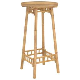 Berkfield Home Outdoor Bar Table Round √ò55x100 cm Bamboo in Brown - Size: 55x100 cm - thumbnail 7