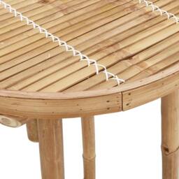 Berkfield Home Outdoor Bar Table Round √ò55x100 cm Bamboo in Brown - Size: 55x100 cm - thumbnail 9