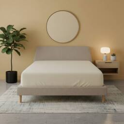Snug City Flannelette Fitted Sheet Soft Brushed Cotton Bedding Warmth Comfort in Cream - Size: Double - thumbnail 1