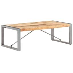 Berkfield Home Durable Coffee Table 120x60x40 cm Rough Mango Wood in Brown - Size: 120 x 60 x 40 cm - thumbnail 9
