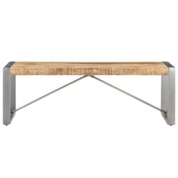 Berkfield Home Durable Coffee Table 120x60x40 cm Rough Mango Wood in Brown - Size: 120 x 60 x 40 cm - thumbnail 3