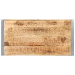 Berkfield Home Durable Coffee Table 120x60x40 cm Rough Mango Wood in Brown - Size: 120 x 60 x 40 cm - thumbnail 1