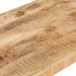 Berkfield Home Durable Coffee Table 120x60x40 cm Rough Mango Wood in Brown - Size: 120 x 60 x 40 cm - thumbnail 5