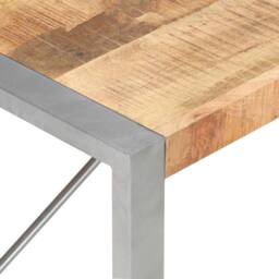 Berkfield Home Durable Coffee Table 120x60x40 cm Rough Mango Wood in Brown - Size: 120 x 60 x 40 cm - thumbnail 4