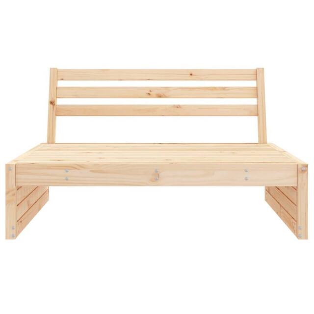 Berkfield Home Beautiful Garden Middle Sofa 120x80 cm Solid Wood Pine in Natural - image 1