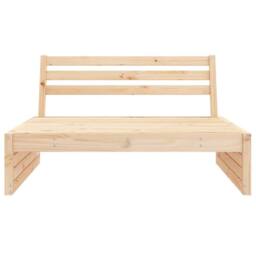 Berkfield Home Beautiful Garden Middle Sofa 120x80 cm Solid Wood Pine in Natural - thumbnail 1