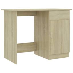 Berkfield Home Desk Sonoma Oak 100x50x76 cm Engineered Wood in Brown - Size: 100 x 50 x 76 cm - thumbnail 1
