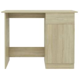 Berkfield Home Desk Sonoma Oak 100x50x76 cm Engineered Wood in Brown - Size: 100 x 50 x 76 cm - thumbnail 7
