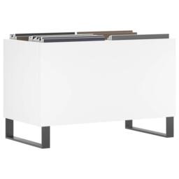 Berkfield Home Record Cabinet White 74.5x38x48 cm Engineered Wood - thumbnail 3