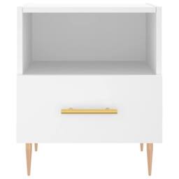Berkfield Home Modern Bedside Cabinets 2 pcs White 40x35x47.5 cm Engineered Wood - thumbnail 6