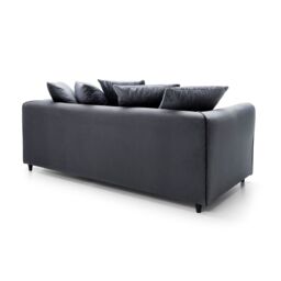 Abakus Direct Chicago Spill-Proof Velvet 3 Seater Sofa in Dark Grey - thumbnail 4