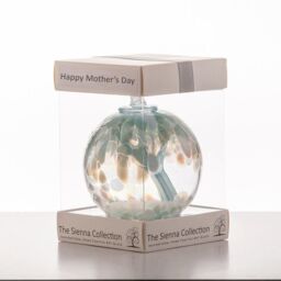 Sienna Glass Mother's Day 10cm Spirit Ball Pastel Blue