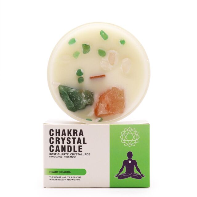 KDMD Chakra Crystal Candles - Heart Chakra in Green - image 1