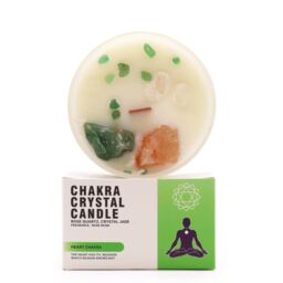 KDMD Chakra Crystal Candles - Heart Chakra in Green - thumbnail 1