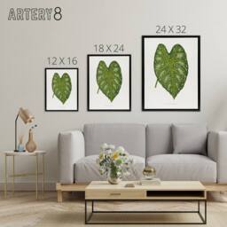 "Artery8 AF Lydon Benjamin Fawcett Caladium Mirabile Leaf Framed Canvas Art in White - Size: W12"" x H16""" - thumbnail 4