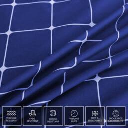 Grace Double Brushed Double Duvet Cover Supersoft with Zipper Closure in Blue - Size: Single - thumbnail 7