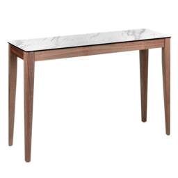 Angel Cerda Porcelain marble & walnut rectangular console table in Brown - thumbnail 1