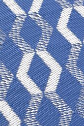 Fusion 'Rico' Outdoor Vertical Zig Zags UV Resistant Outdoor Rug in Blue - Size: 170 cm x 120 cm - thumbnail 3