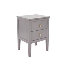 Cabinet Bits Bellaria 2 Drawer Bedside Table in Grey - thumbnail 2